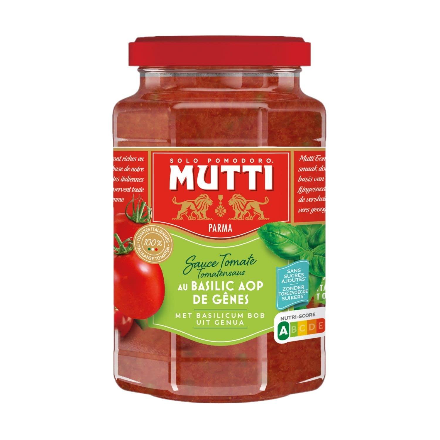 Mutti Mutti Simply Sugo Basilico Italian Cooking Pasta Sauce, Red, 400 g