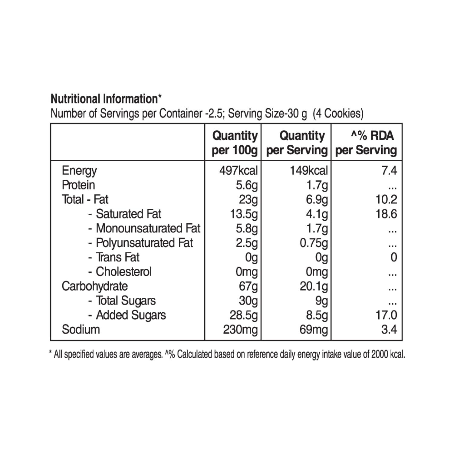 UNIBIC UNIBIC Double Choco Chip Cookies, 75g, Pk of 04
