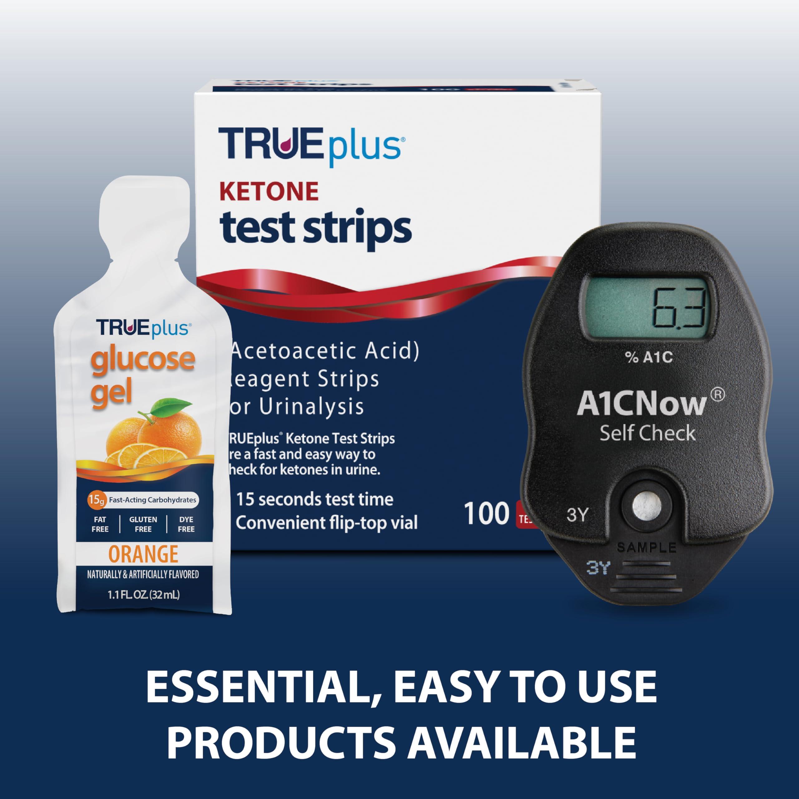 TRUEplus TRUEplus Ketone Test Strips Ideal for Low-carb dieters and People with Diabetes Made in USAUrinalysis Test Sticks (100)
