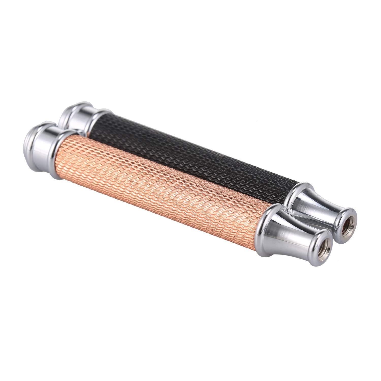 Honeytecs Honeytecs Stainless Steel Shaving Handle for Double Edge Shaving Razor Safety Replacement Beard Razor Handle Grip Manual Mustache Removal Shaving Tool Accessories