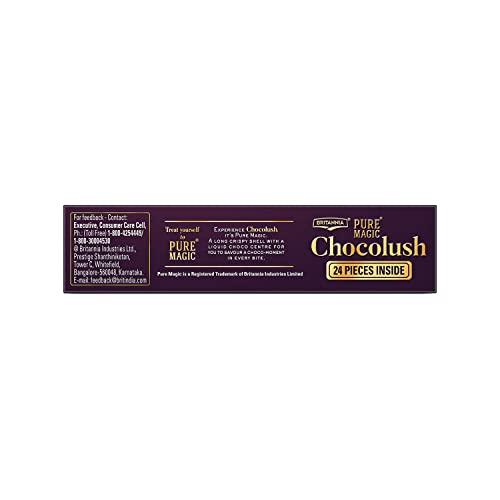 Britannia Britannia Pure Magic Chocolush, 300g, with extra crunchy biscuit and gooey choco-filling, Pack of 2