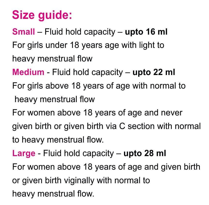 Bildos Bildos Ultra Soft Reusable Menstrual Cup For Women BPA free, Rash free and Odour Free (Medium)