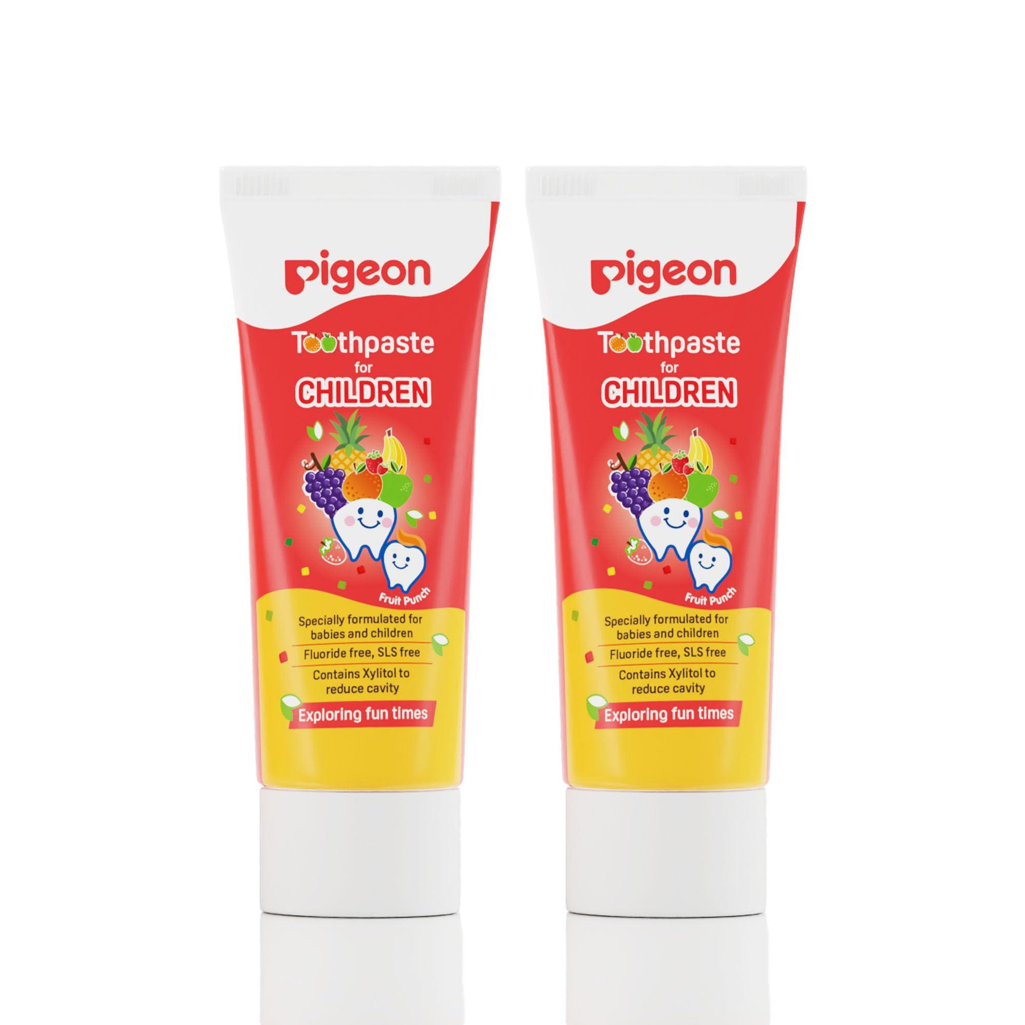 Pigeon Pigeon Children Toothpaste, Fruit Punch,Oral care (45g, Pack of 2)