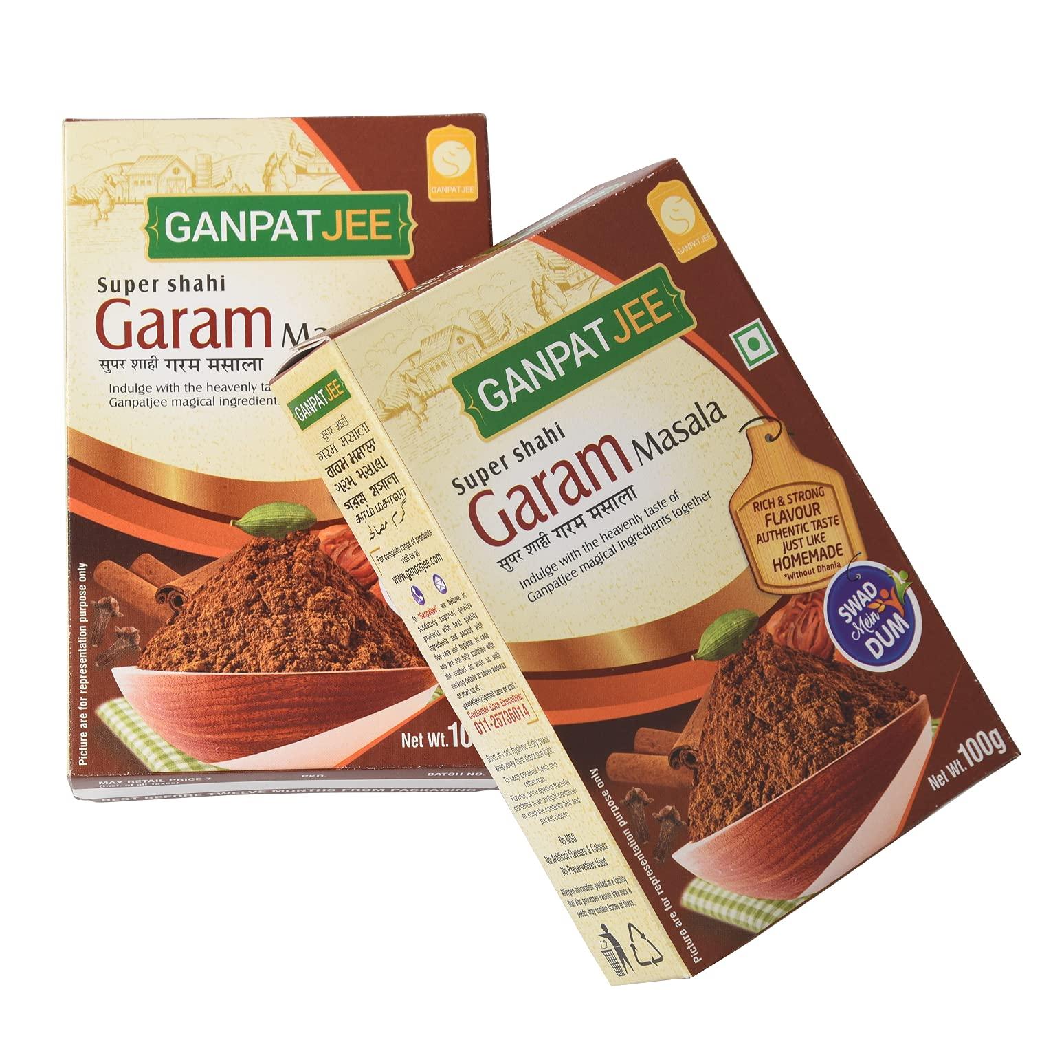 Ganpatjee Ganpatjee Garam Masala Powder, 100g | Super Strong Flavour Without Dhaniya Authentic Taste