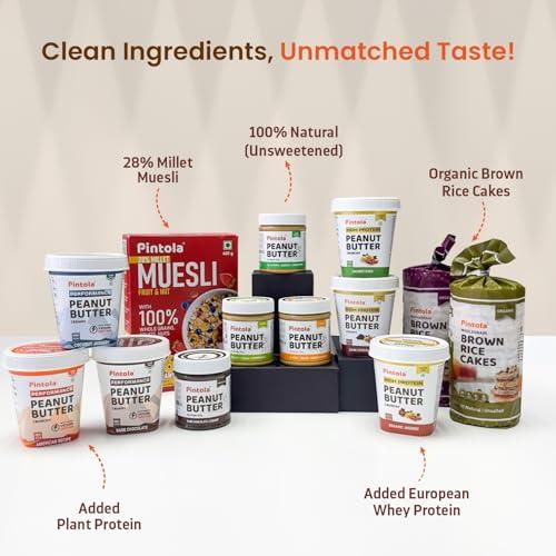 Pintola Pintola Almond Butter Crunchy 200g - All Natural Unsalted Butter, Healthy Almond Butter Unsweetened for Bread Spreads, Vegan Almond Butter