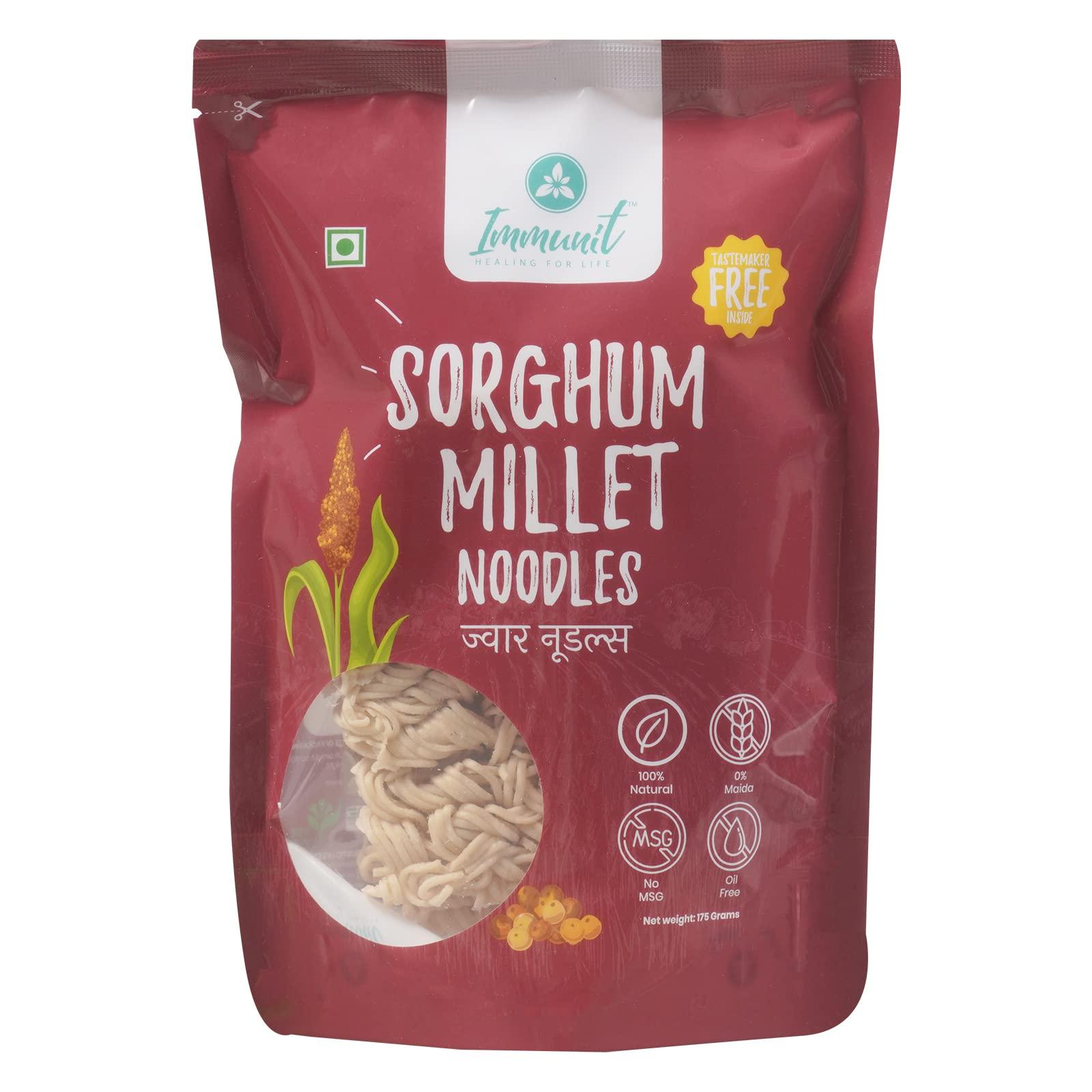 Immunit Immunit No Maida Assorted Millet Noodles, Pack of 9 (Ragi, Jowar, Little, Foxtail, Barnyard, Browntop, Kodo, Bajra, Emmer Wheat) | Vegan, Not Fried, No MSG, No Preservatives