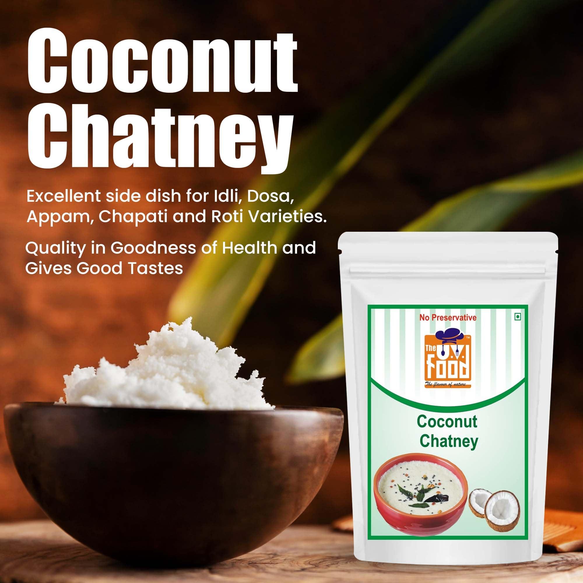 THE U.V. FOOD The U.V. FOOD Instant Mix / Premix Coconut Chutney Mix Powder | Easy to Make | Ready to Eat - Pack of 8
