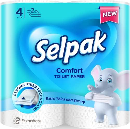 SELPAK SELPAK Comfort Extra Strong Toilet Roll 2 Ply 4 Roll White