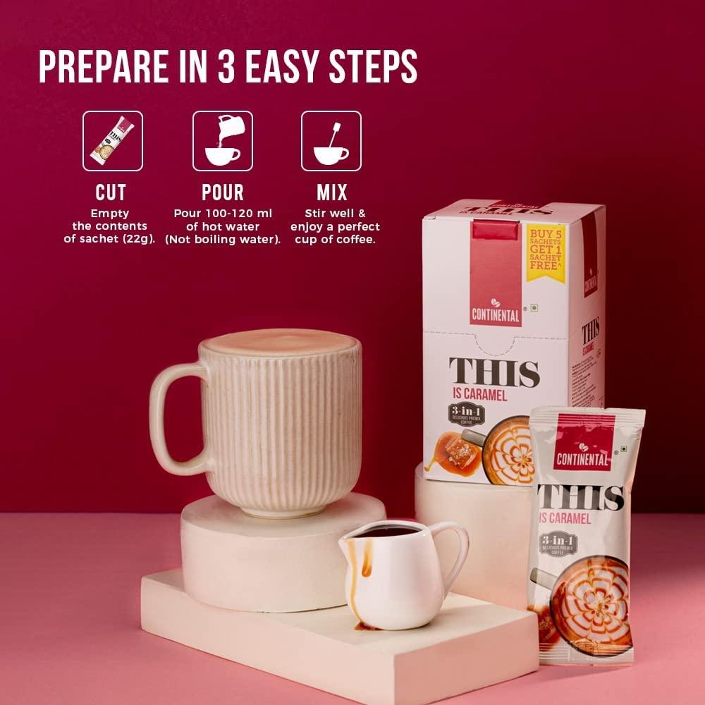 Continental This Continental THIS Caramel 3 in 1 Premix Instant Coffee 132g (22g*6 Sachets)