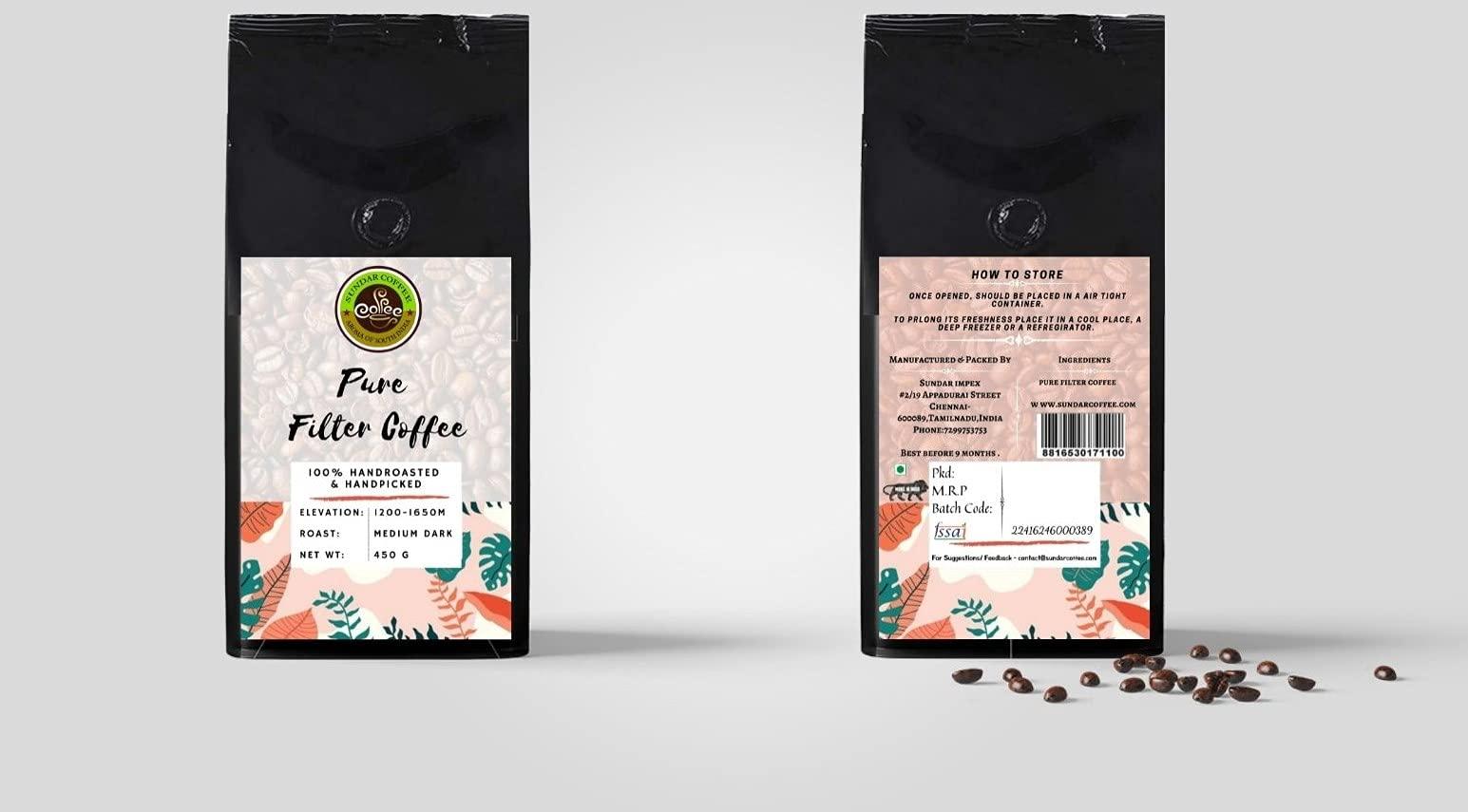 SUNDAR COFFEE AROMA OF SOUTH INDIA Sundar Pure Filter Coffee 900g