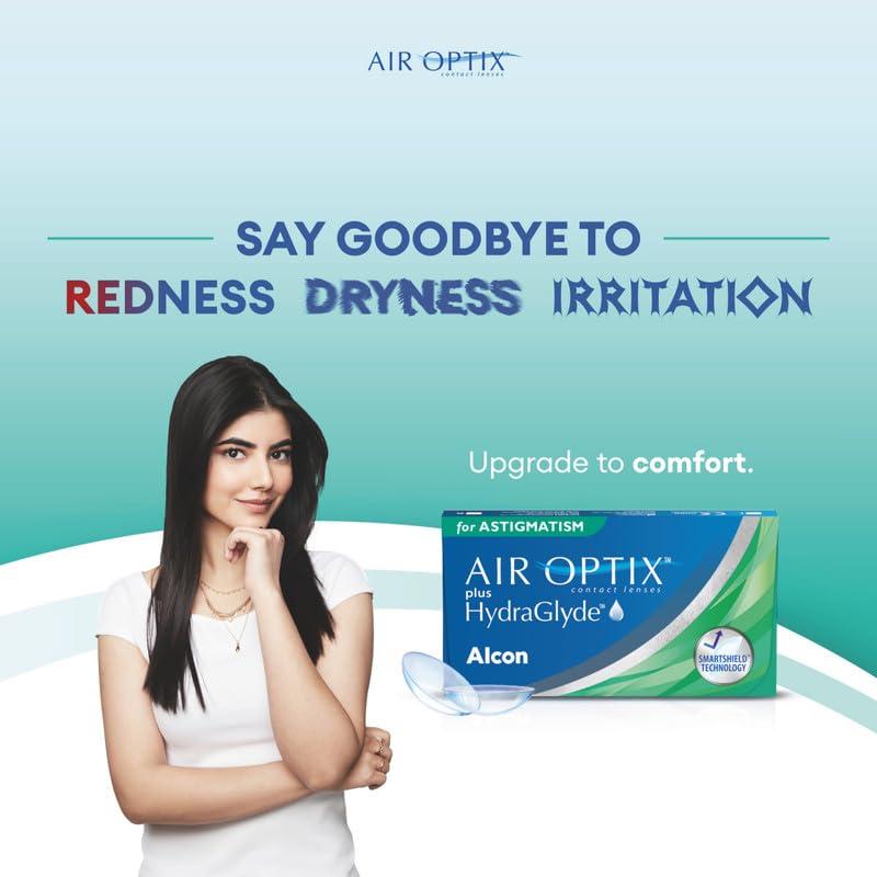 ALCON Air Optix Plus Hydraglyde for Astigmatism (Toric) Monthly Reusable Contact Lenses - Pack of 3 (BC 8.7mm, -5.75 Diopters, Cyl -2.25, Axis 170) From Alcon