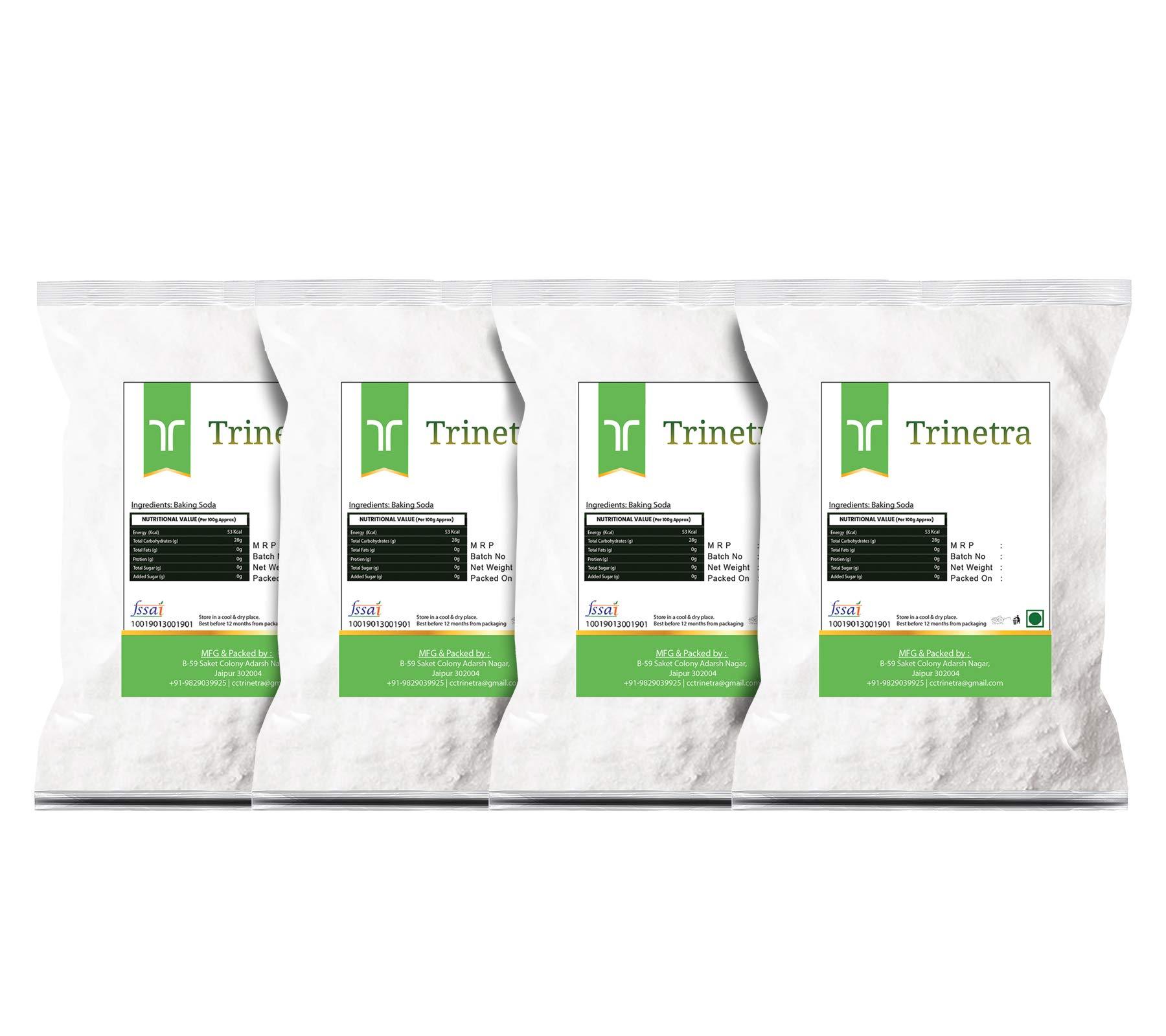 Trinetra Trinetra Baking Soda (Meetha Soda)| 1Kg Each (Pack of 4) |COMBO OFFER| Multipurpose for Cooking, Baking & Cleaning|