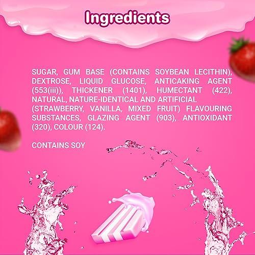 Boomer Boomer Krunch Chewing Gum | Strawberry Flavour Bubble Gum | Long-Lasting Taste & Fun | Pocket-Friendly & Easy to Carry Tube | Show Box Pack |230.4 g