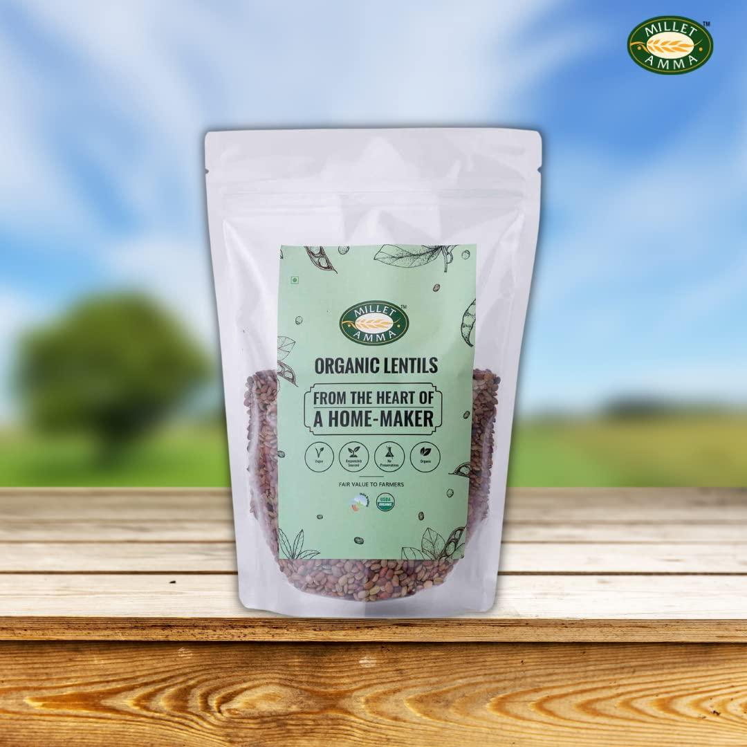 MILLET AMMA Millet Amma Organic Horse Gram - 1 Kg | 2 Pack of 500 Gms | Rich in Protein , Fiber , Iron, Polyphenols, Flavonoids and Antioxidants | Helps in Managing Weight & Glucose Levels | Suitable for Making Multiple Recipes ( Dal, Rasam, Vada )