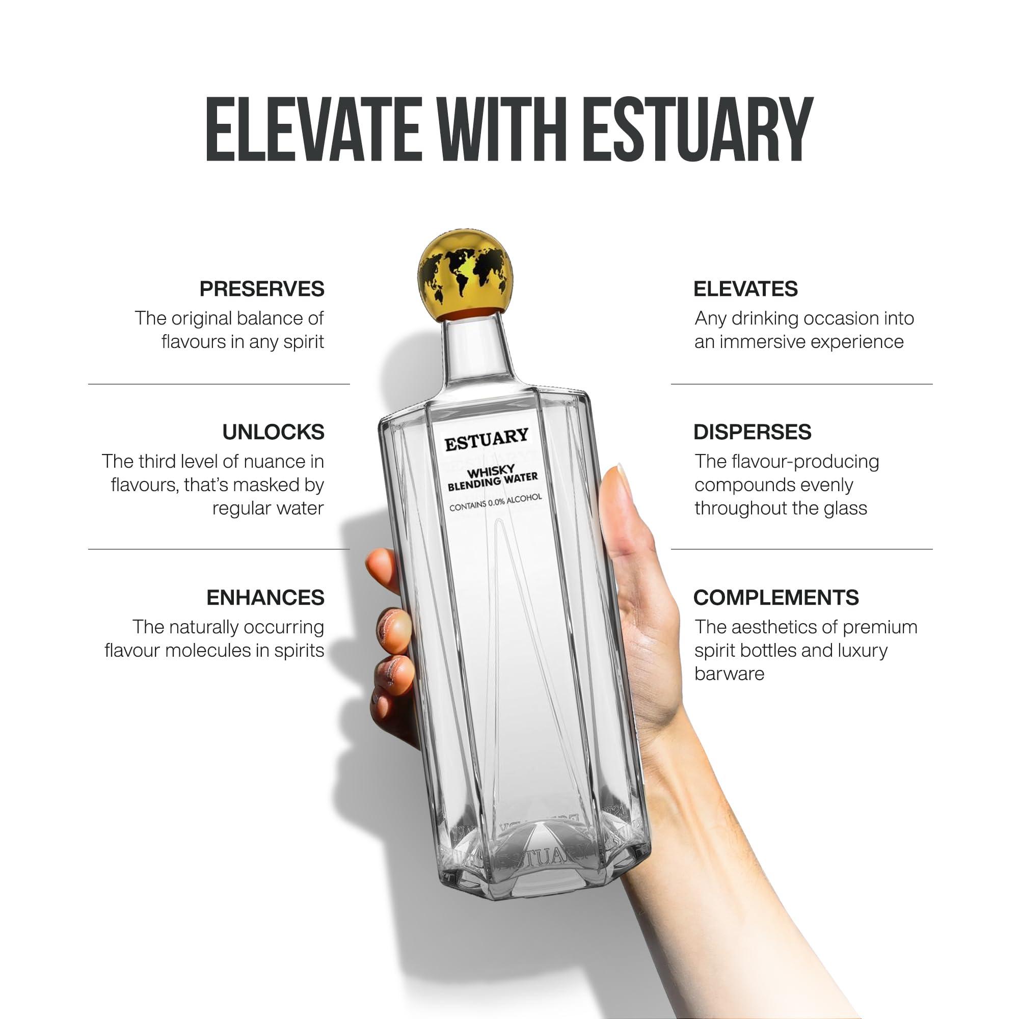 Estuary Estuary Whisky Blending Water | Premium Non Alcoholic Mixer for Whisky 330 ML | Pack of 2