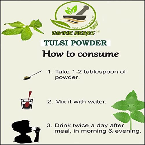 DIVINE HERBS DIVINE HERBS Tulsi Powder For Face Pack And Hair Growth,Hair Fall And Dandruff Control,Face Pack-100 GM