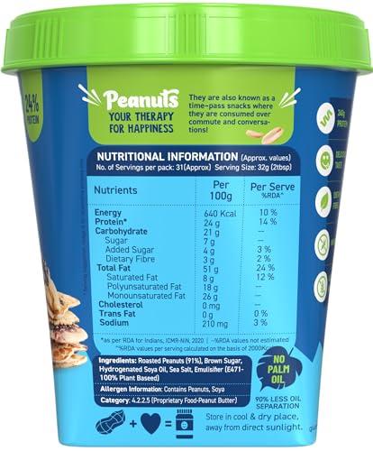 Alpino Alpino Classic Peanut Butter Crunch 1 KG | 90% Roasted Peanuts | High Protein Peanut Butter Crunchy | Gluten-Free | Vegan