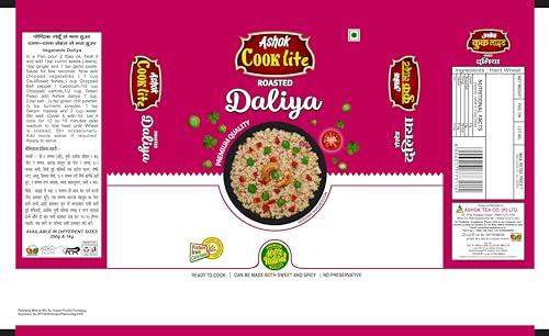 ASHOK NUTRIRICH ASHOK COOKLITE Broken Wheat Daliya Nutritious with High in Protein and Fiber Roasted Gehoon Dalia | Easy to Use No Preservatives (Daliya 1kg)