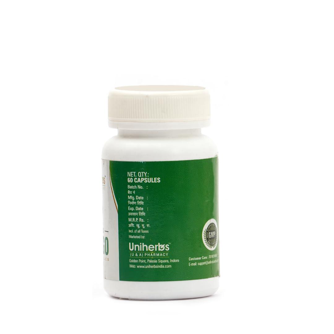 Uniherbs Uniherbs Vitigo Capsule For White Patches, Discolouration, Repigmentation Ayurvedic Medicine For Men and Women,(60 Capsule) (1)