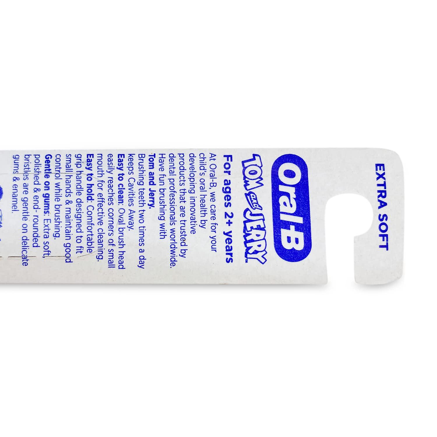 Oral B Oral-B Tom & Jerry Extra Soft Bristles Kids Manual, Yellow Toothbrush, 1 Piece