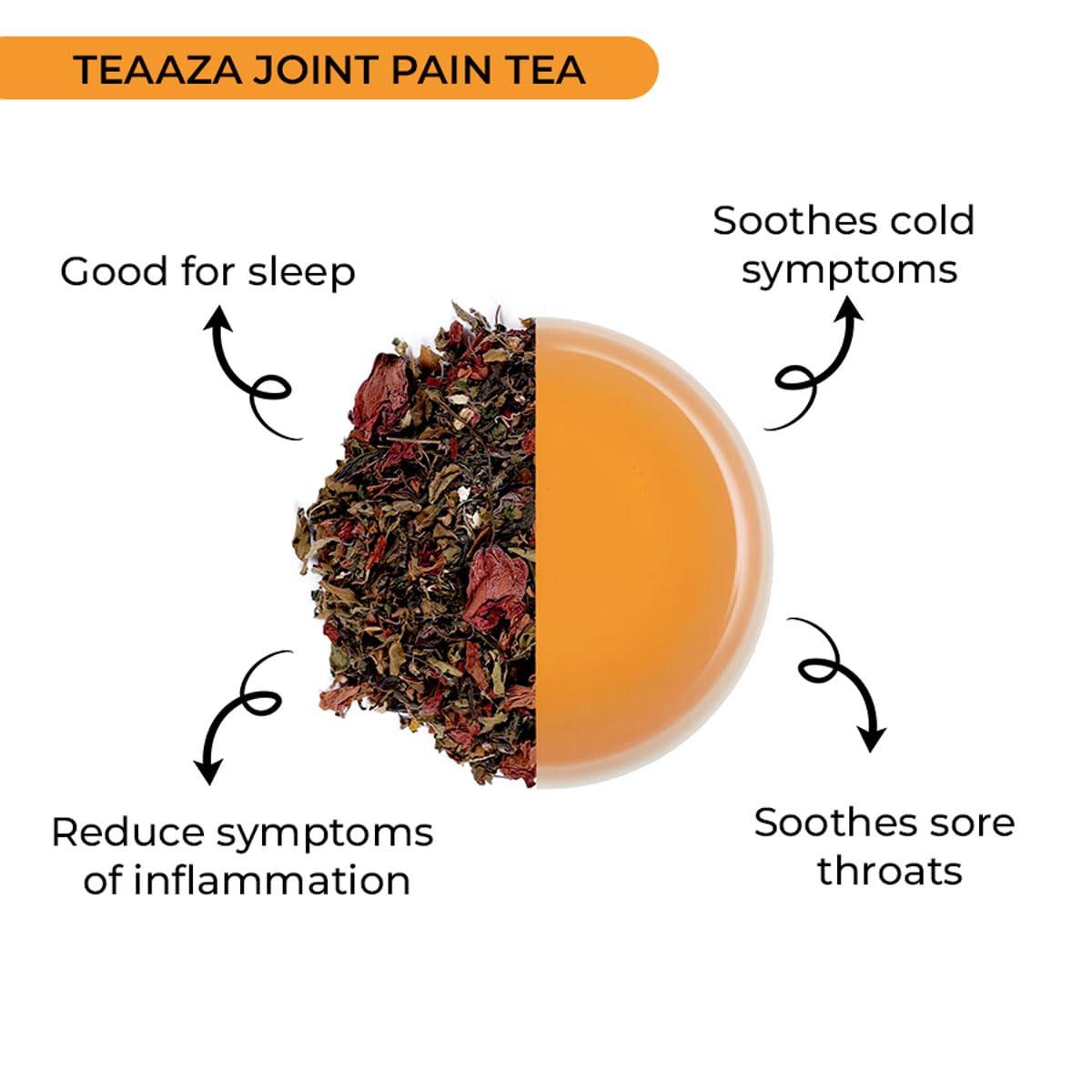 TEAAZA TEAAZA Joint Pain Tea - Natural Herbal Tea May Helps To Joint Health & Pain Relief - 90g Pack
