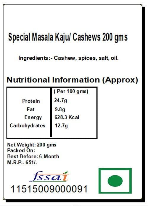 Ghasitaram Gifts Ghasitaram Gifts Bhaidooj Special Masala Kaju, 200 Gms