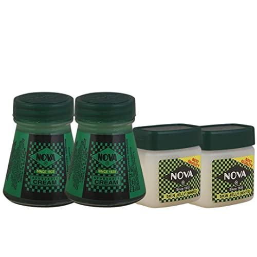NOVA CREAM Nova Cream Combo Pack of Skin Jelly White x 2 + Ayurvedic Cream x 2 | Pack of 4
