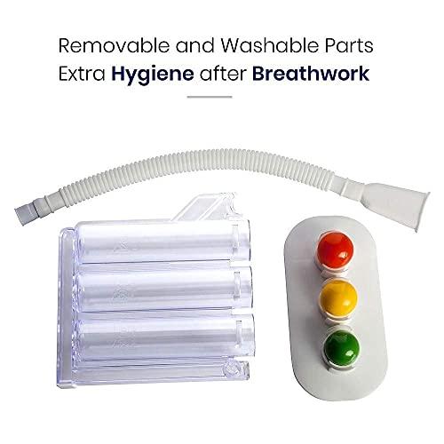Naulakha Curomed+ CuroMED Three Balls Incentive Spirometer for Lungs and Breathing Exercise Device Incentive Respirometer for Lungs for Adults Respiratory