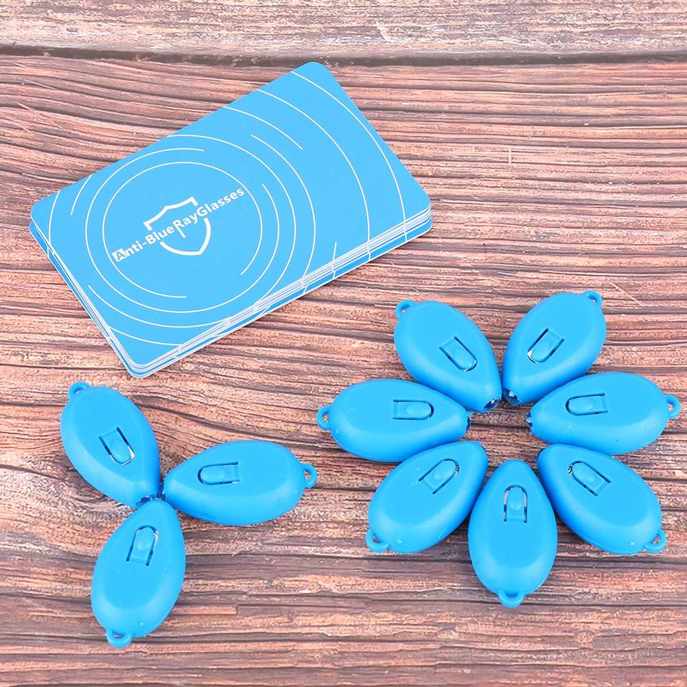 DAUERHAFT 10 Set Professional Anti-Blue Light Test Card,Including Anti-Blue Light Card and Blue Light Generator,The Blue Light More Strong,The Color Change More Deep,for Eyeglasses Test.