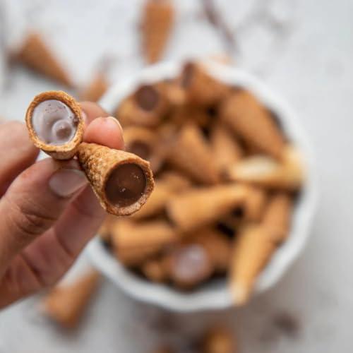 NOVANOVA Nova Nova Best Bite Choco Filled Cones | Belgian Chocolate - Pack of 2 | 100% Eggless | No Added Preservatives (100g)