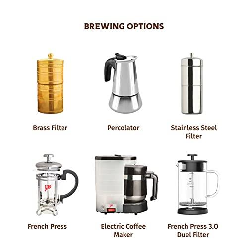 LEO COFFEE Leo Coffee Special Peaberry, Freshly Ground Filter Coffee Powder, 250g, Pack of 4 (Whole Bean)