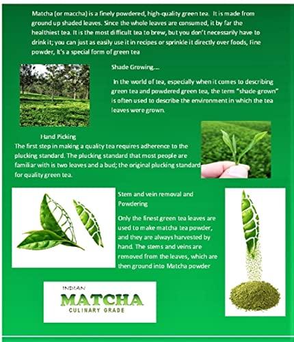 Dophie Dophie Matcha Green Tea Powder with Amla Powder 100g [PACK-3] Culinary Grade - Powerful antioxidants and benefits from Amla and Matcha green tea Powder.