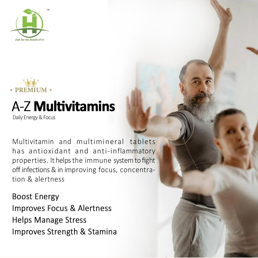 Healthy Nutrition - Just for the Health of it Healthy Nutrition - Just for the Health of it A-Z Multivitamin For Men & Women With 24 Essential Vitamins & Minerals (60 Tablets)