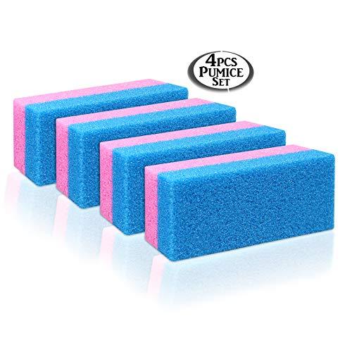Anapoliz Pumice Bar 4 Pcs Set | Dual Sided Extra Coarse | Exfoliating Foot File | Heel & Feet Scrubber Pumice Sponge | Foot Pad Buffer Callus Remover | Synthetic Pumice Stone for Dry Skin Pedicure |By Anapoliz