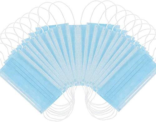 NightCare 3 Ply Disposable Face Mask Universal Breathable & Comfortable Non Surgical Safety Mask with Earloop & Nose Pin (100 Pcs)