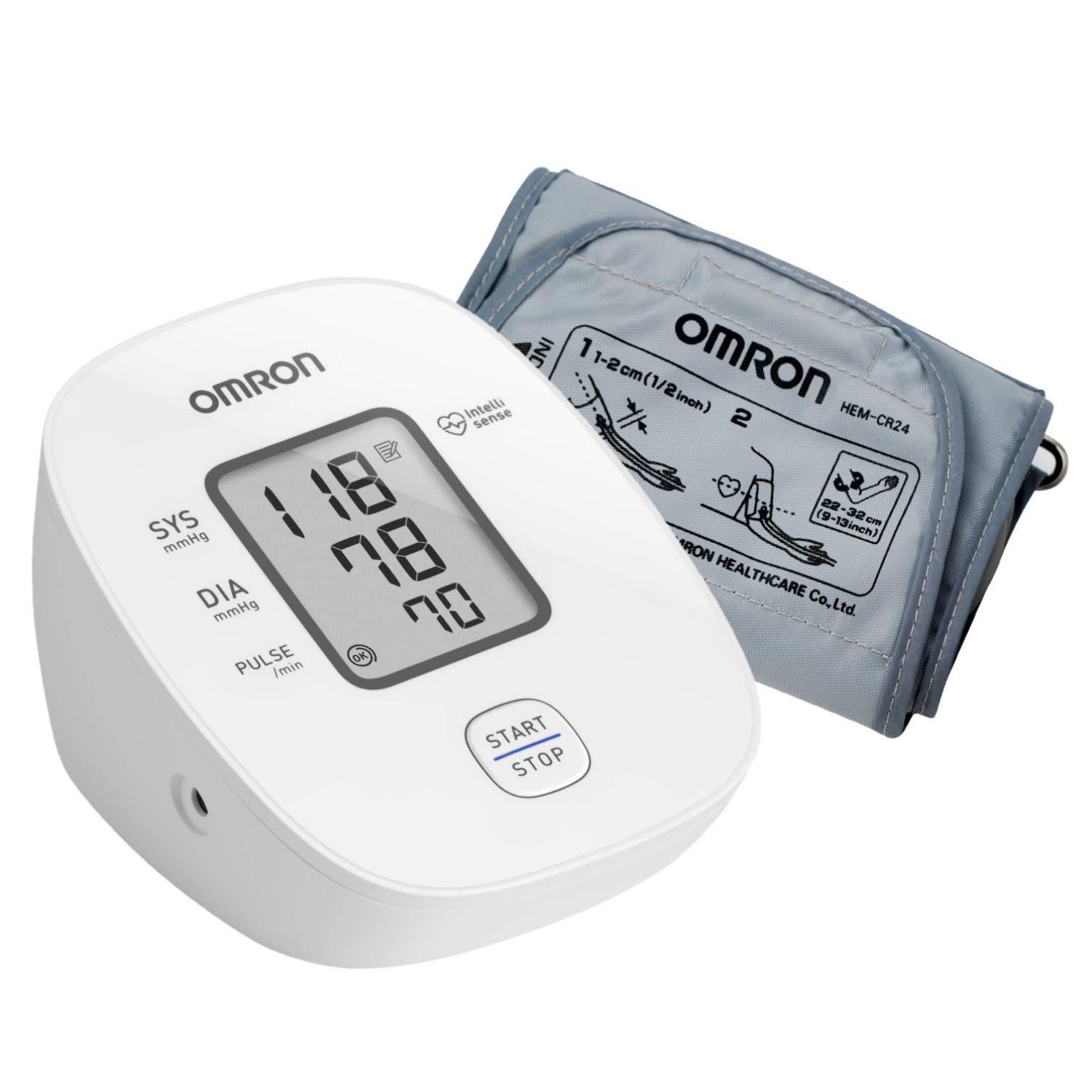 Omron Omron HEM 7121J Fully Automatic Digital Blood Pressure Monitor with Intellisense Technology & Cuff Wrapping Guide for Most Accurate Measurement (White)