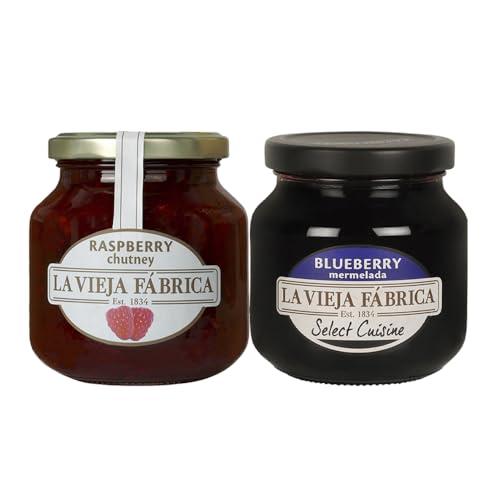 La Vieja Fabrica LA VIEJA FABRICA JAM Combo Pack of Blueberry jam 285G and Raspberry jam 350G