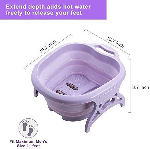 AVIAXO AVIAXO Foot Soaking Bath Basin | Pedicure Foot Spa Massager | Plastic Foot Tub for Soaking Feet | Cold & Hot Water Foot Massaging Bucket for Women
