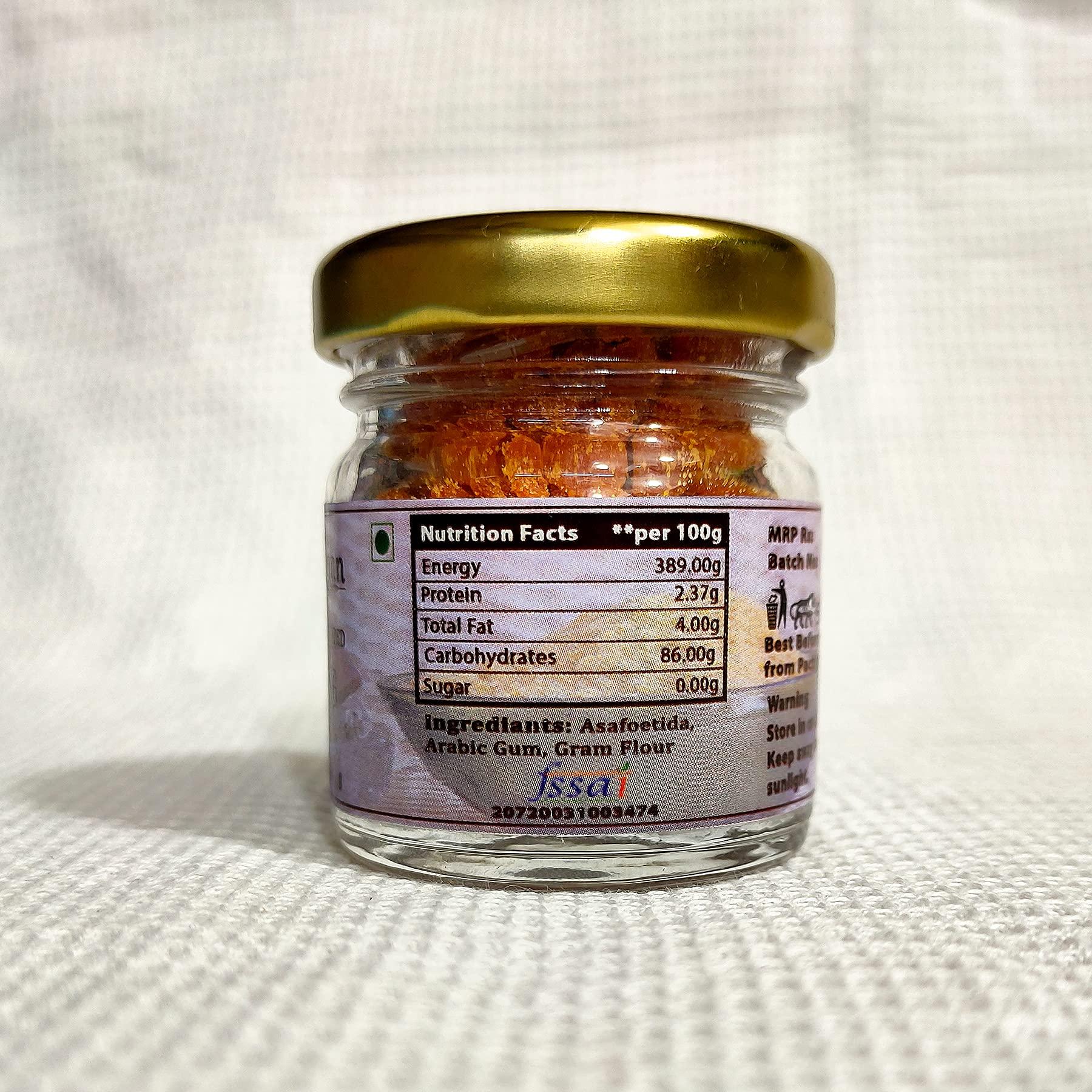 Heriyan Heriyan Raw Asafoetida | Hing| Heeng Crystal Hand Pounded Pure Natural form (Pack of 1, 25g)