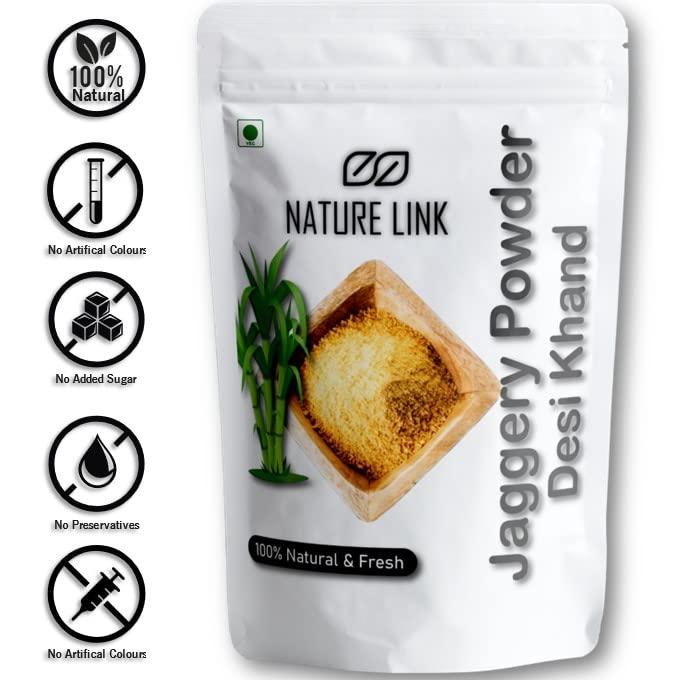Nature Link Nature Link Jaggery Powder / Desi Gud Khand Gur Shakker (Fresh, Pure, Natural, No Preservtives, Chemicals Free) - 200gm