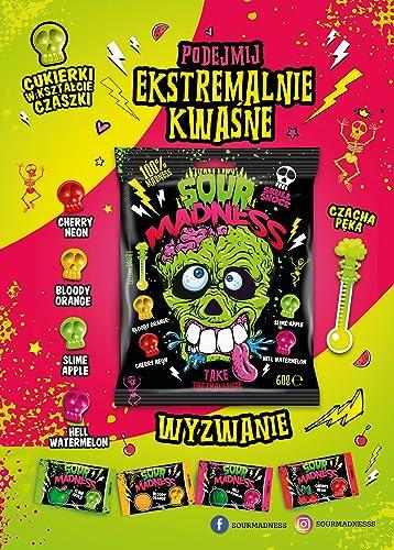 Sour Madness Sour Madness Skull Shape Candy Extreme Sour Take The Challenge 60g (Imported)