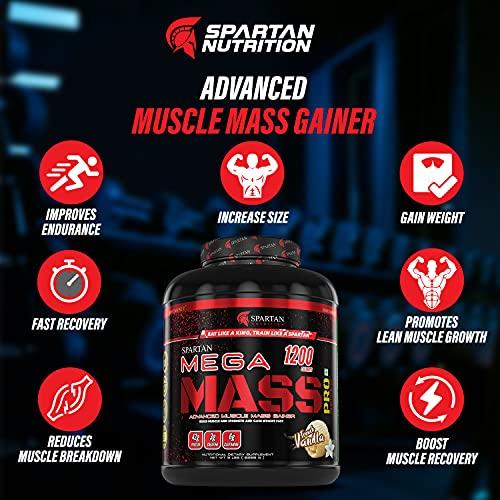 SPARTAN Spartan Nutrition Mega Mass Pro Series Weight/Mass Gainer - 5LBS, French Vanilla
