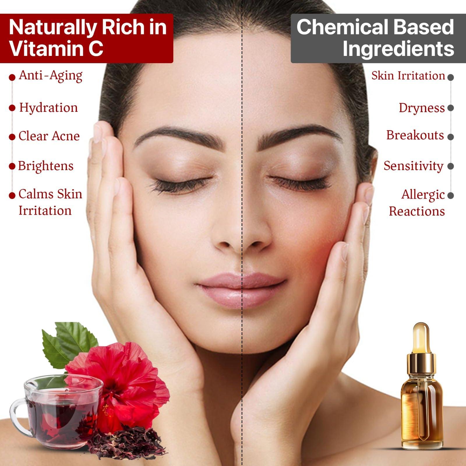 BLUE TEA BLUE TEA - Hibiscus Rose Herbal Tea  18 Tea Bags | SKIN GLOW ENHANCING TEA | Flower Based - Caffeine Free -Vegan - Gluten - Free - Non-GMO | Farm - Packed Tin Packaging