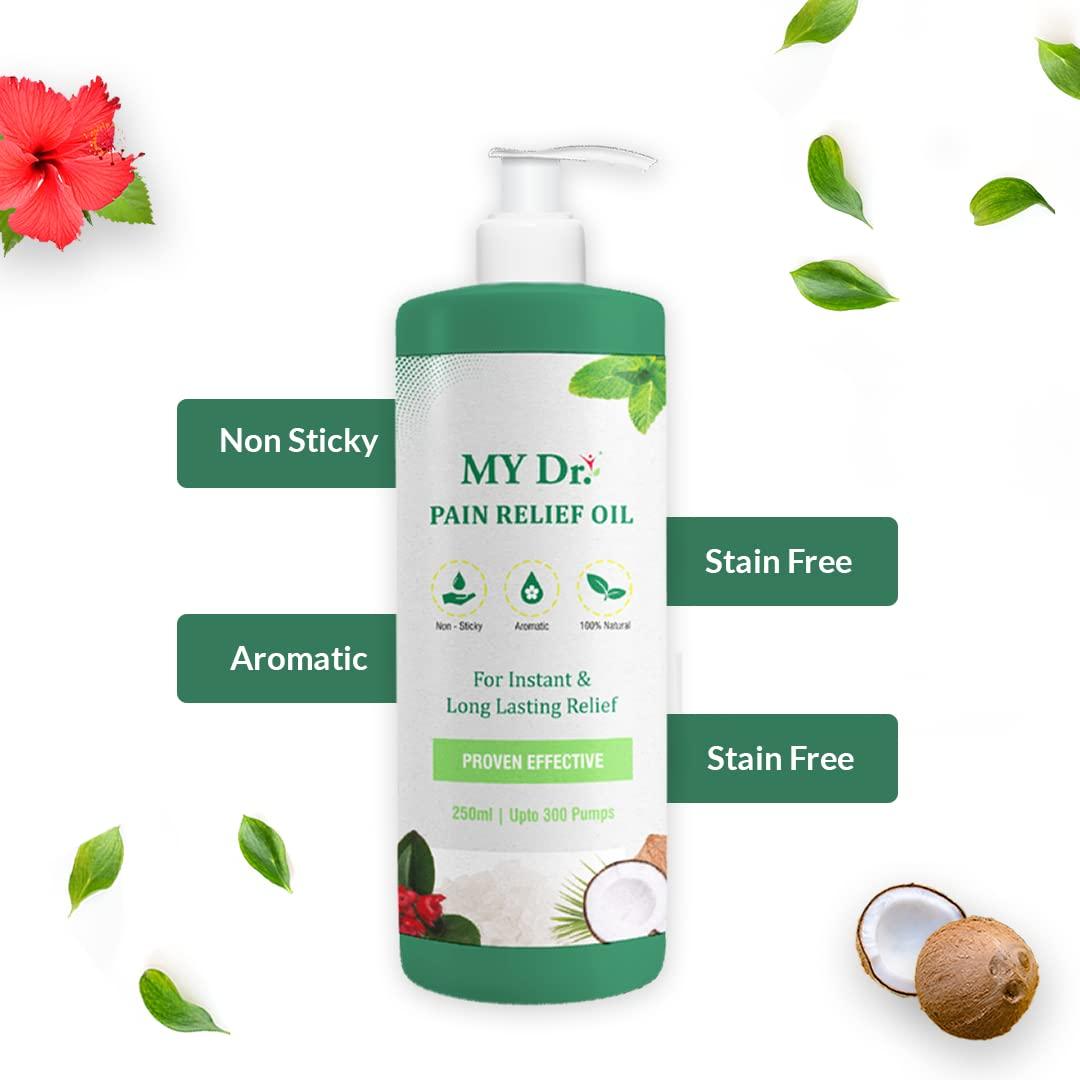 My Dr. Pain Oil My Dr. Pain Oil (250Ml)- Relieves Joint Pains & Body Pains - Aromatic, Non-Sticky & Stain-Free.