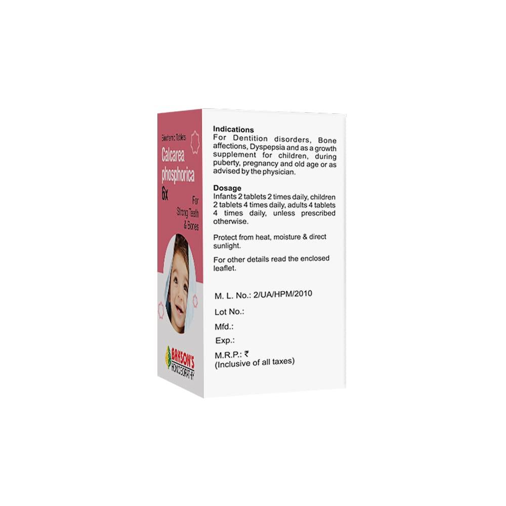 Dr. Bakshi's BAKSON'S HOMOEOPATHY Dr. Bakshi\'s BAKSON\'S HOMOEOPATHY Calcarea Phosphorica 6X For Bone Health Baby Care Products
