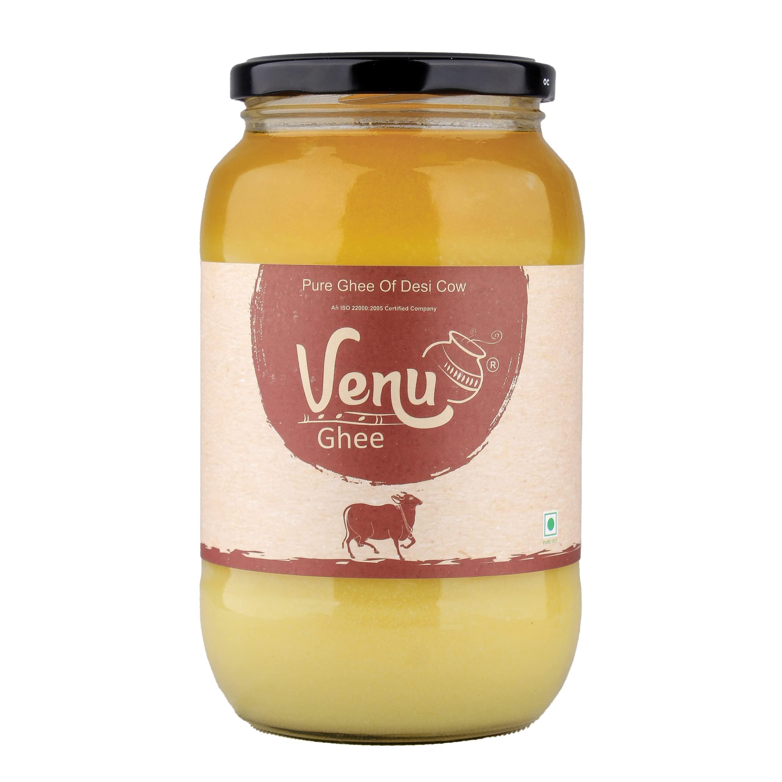 Venu Venu A2 Cow Ghee Made by Traditional Churning Bilona Method (1000ML)