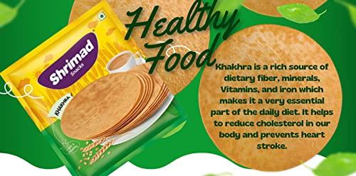SHRIMAD SHRIMAD Punjabi Khakhra Crispy Roasted Diet-Friendly Ready to Eat Gujarati Snack Round Whole Wheat made with 100% Natural Ingredients