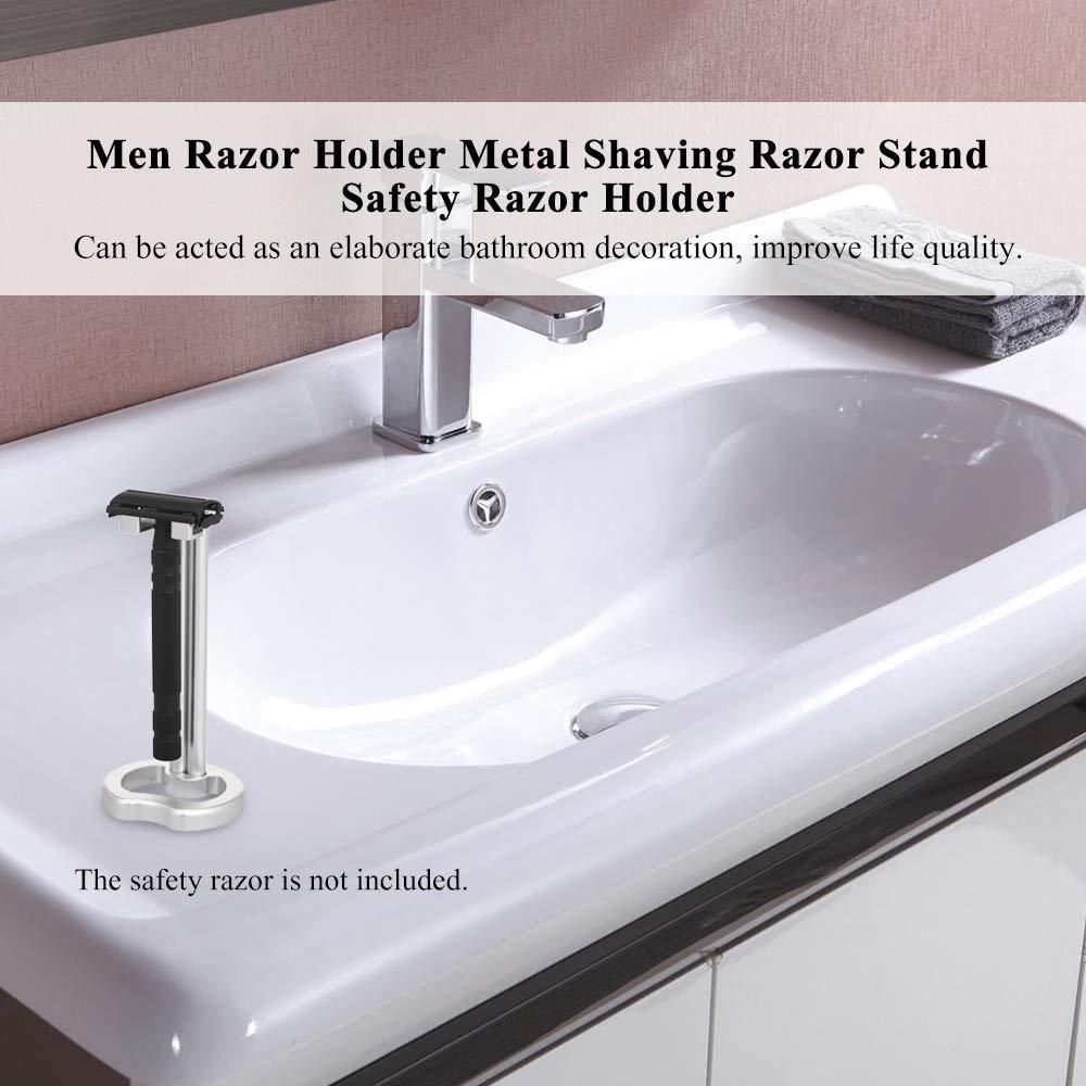 CH2-27APR23-BNN9DQ3C Generic Men Razor Holder Metal Shaving Razor Stand Safety Razor Holder Male Shaver Stand Shaving Tool/