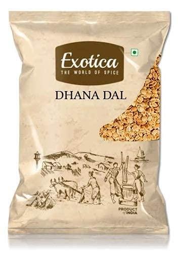 Exotica Exotica Roasted Dhana Dal Seed Mukhvas | Mouth Freshener, Digestive, After-Meal Snack | Split Coriander Seeds - Pack of (400 Grams)