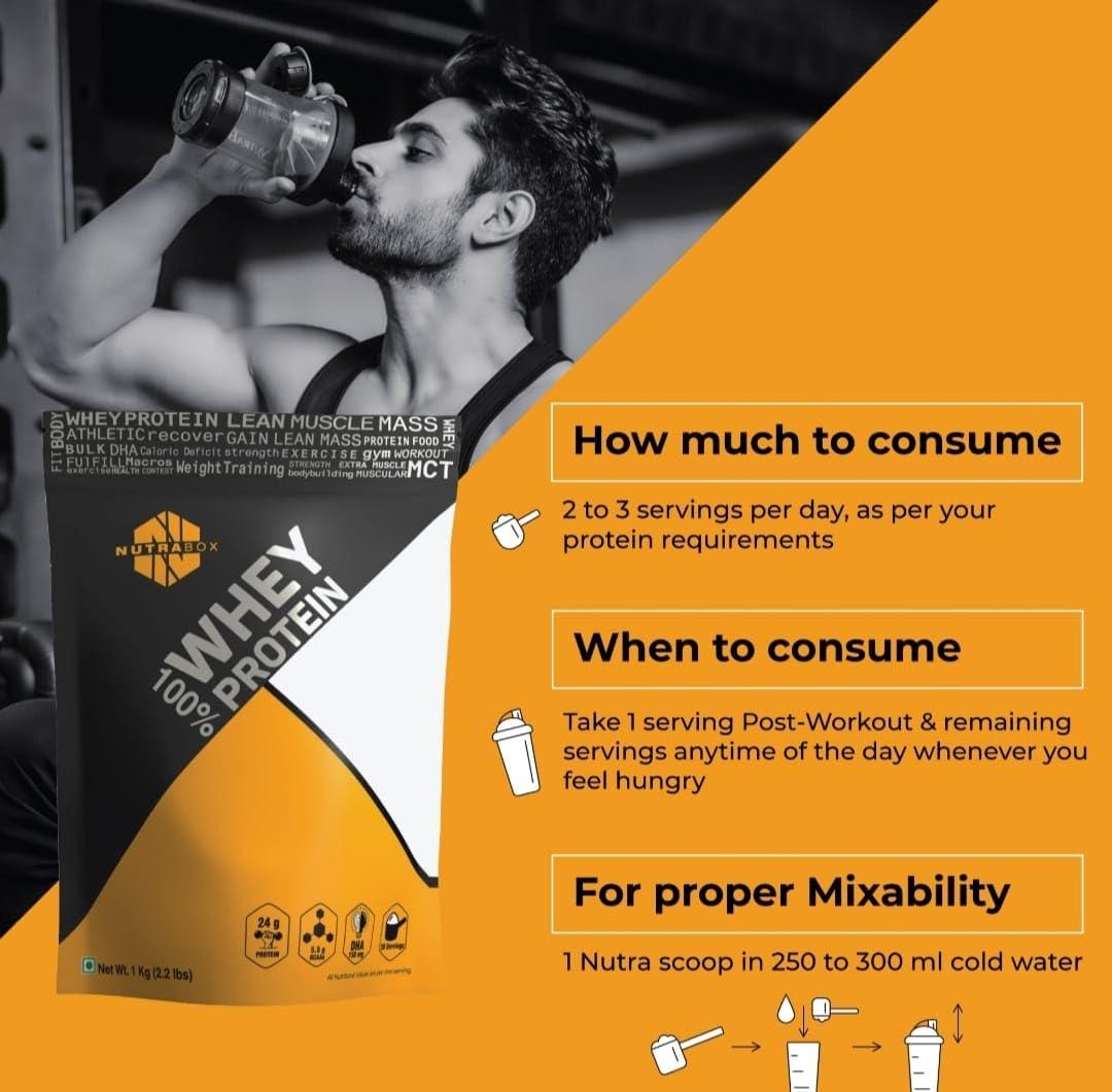 NUTRABOX Nutrabox 100% Whey Protein Powder (Rich Vanilla Cream)